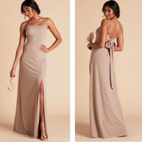 Birdy Grey Dresses & Skirts - Birdy Grey Benny Crepe Taupe Bridesmaid Dress Size XS
